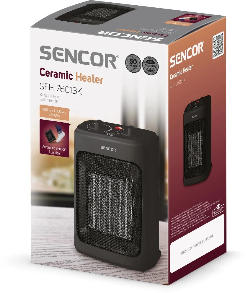 Keraminis šildytuvas Sencor SFH 7601BK, 2 kW