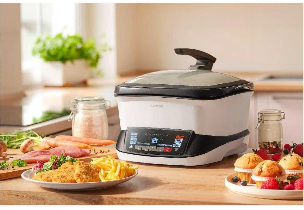 Gruzdintuvė beztłuszczowa Sencor SFR 9400WH Daugiafunkcis kepimo prietaisas 18in1 4.8L 1800W