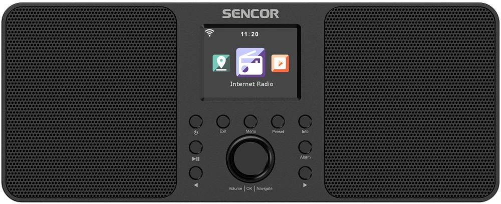 Sencor Interneto radijo galia 2x10W, WiFi, FM, DAB+, USB, LCD ekranas