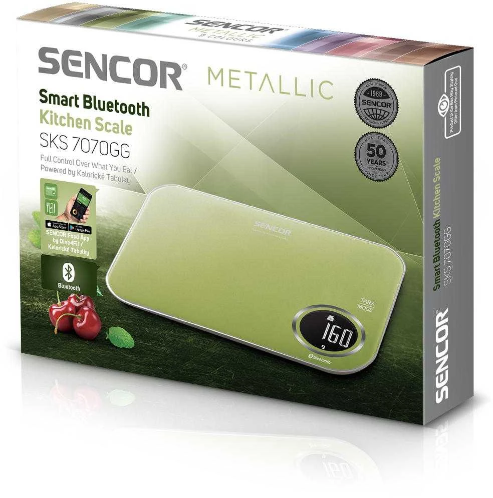Virtuvinės svarstyklės Sencor SKS 7070GG žalia