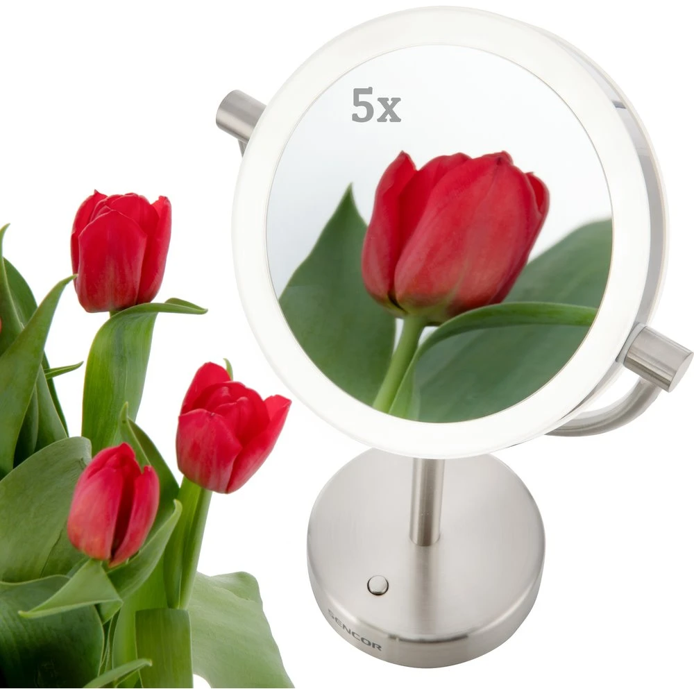 Kosmetinis veidrodis Sencor su led apšvietimu, skersmuo 18cm (SMM 3090SS)