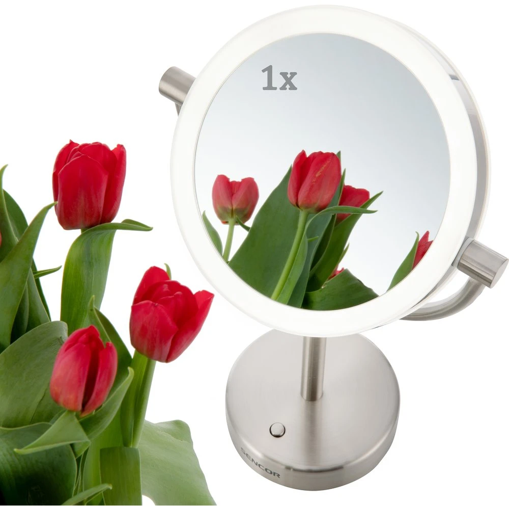 Kosmetinis veidrodis Sencor su led apšvietimu, skersmuo 18cm (SMM 3090SS)