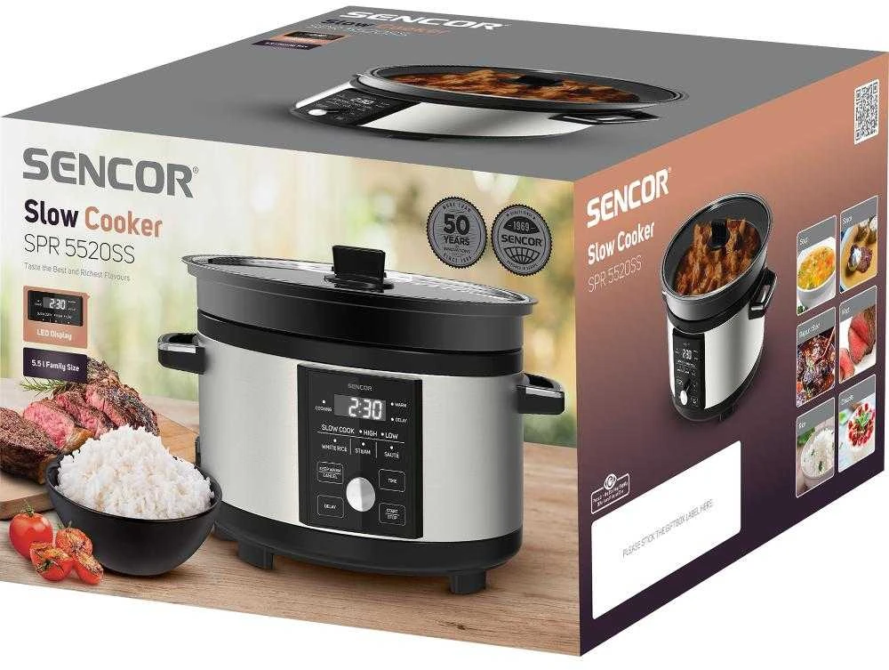 Sencor SPR 5520SS pakuotė su puodu