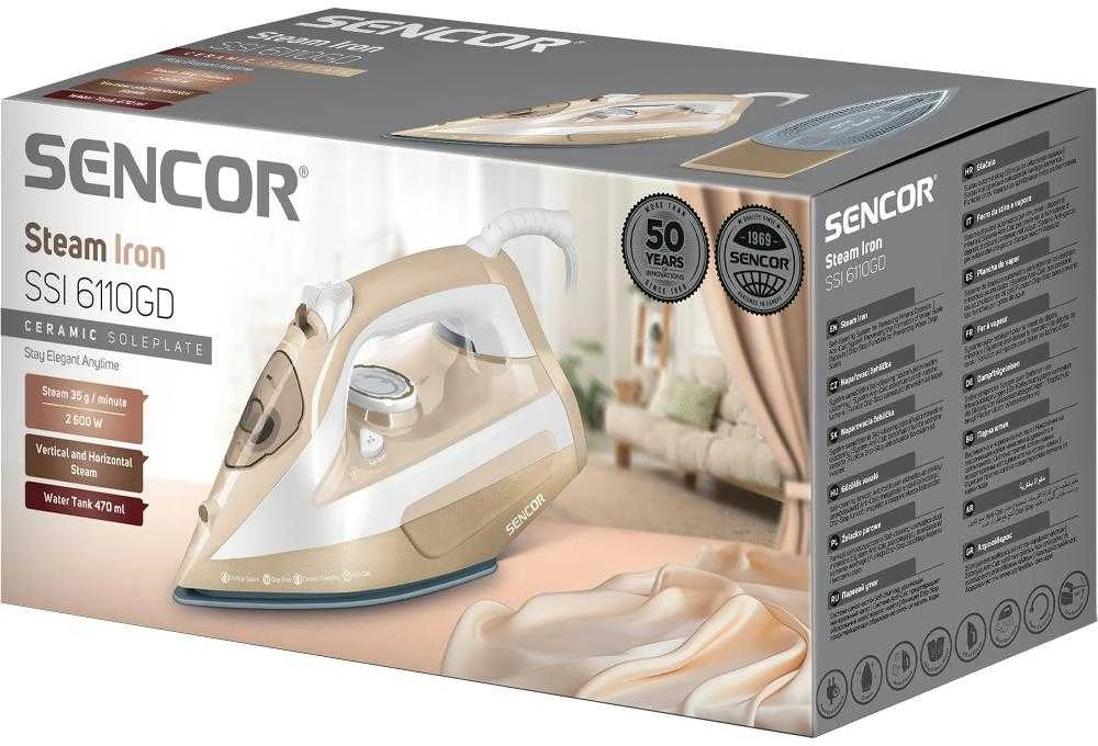 Sencor garinis lygintuvas vertikaliam-horizontaliam lyginimui 2600W, SSI6110GD