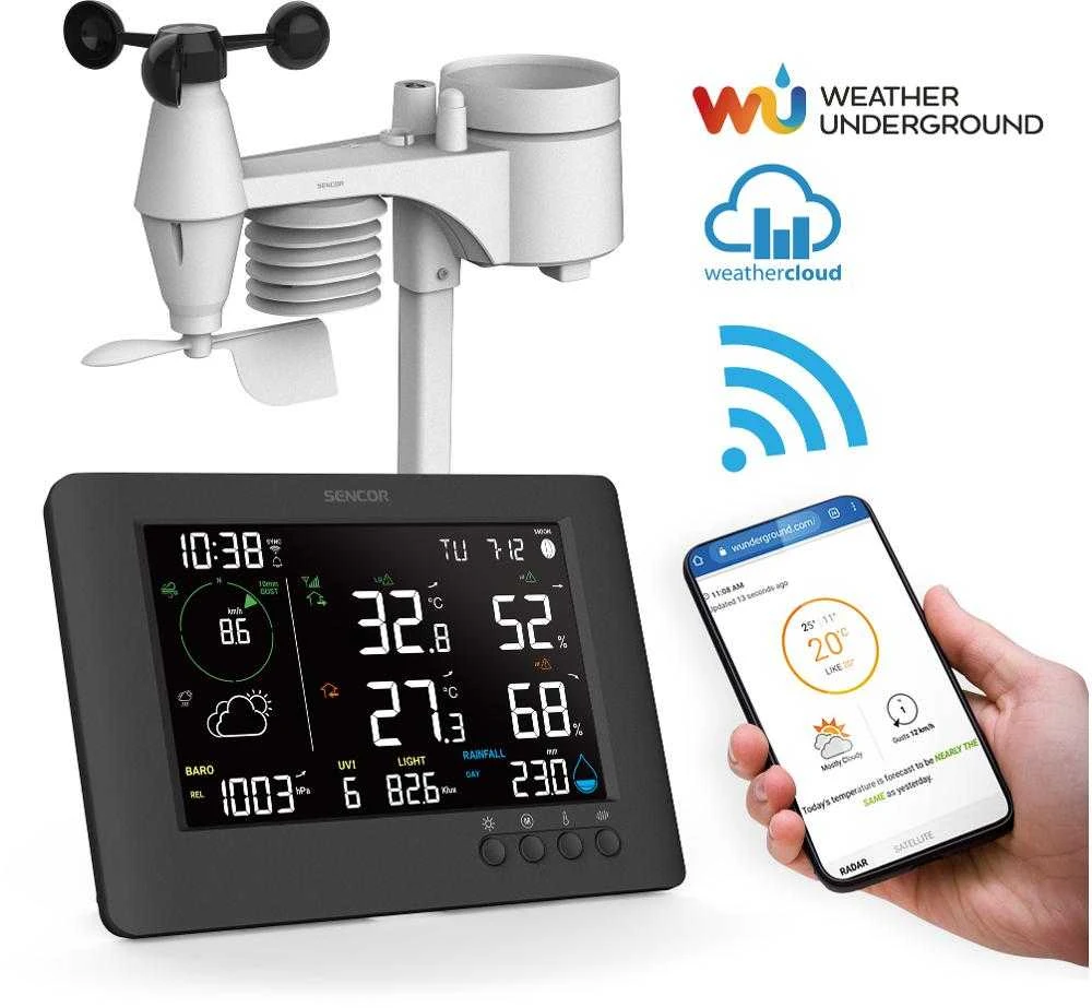 SWS 10500 WIFI meteorologinės stotelės SENCOR
