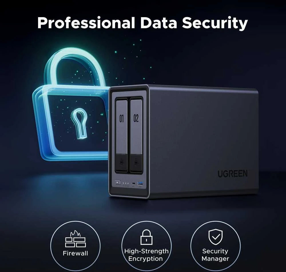 NAS serveris UGREEN NASync DXP2800, 2 skyrių