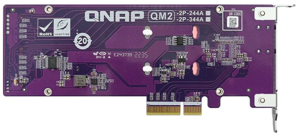 QNAP QM2-2P-344A sąsajos plokštės / adapteris, vidinis M.2