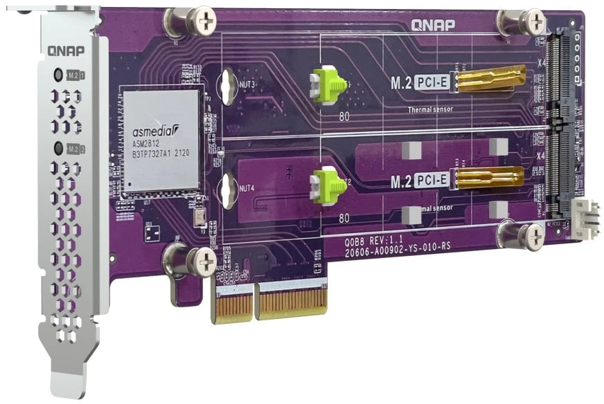 QNAP QM2-2P-344A sąsajos plokštės / adapteris, vidinis M.2