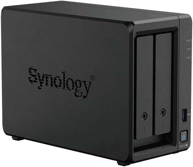 Serveris Synology DiskStation | DS725+ | AMD Ryzen | R1600 | 4 GB | DDR4 | Juodas