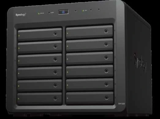 Serveris Synology Sinologija | Tower NAS išplėtimo blokas | DX1222 | Iki 12 HDD / SSD karšto pakeitimo (diskusiai neįskaičiuoti) | AC 100-240V, 50/60 Hz