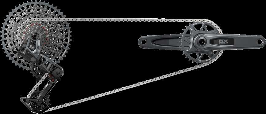 Set SRAM GX T-Type Eagle Transmission AXS, crank length 175mm