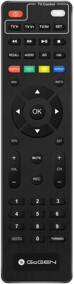 Imtuvas TV GoGEN DVB 142 T2 PVR