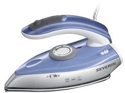 Severin Travel Garų lygintuvas BA 3234 Sidabrinis/Mėlyna, 1000 W, With cord, Auto power off, Vertical steam function, Vanduo tank capacity 50 ml