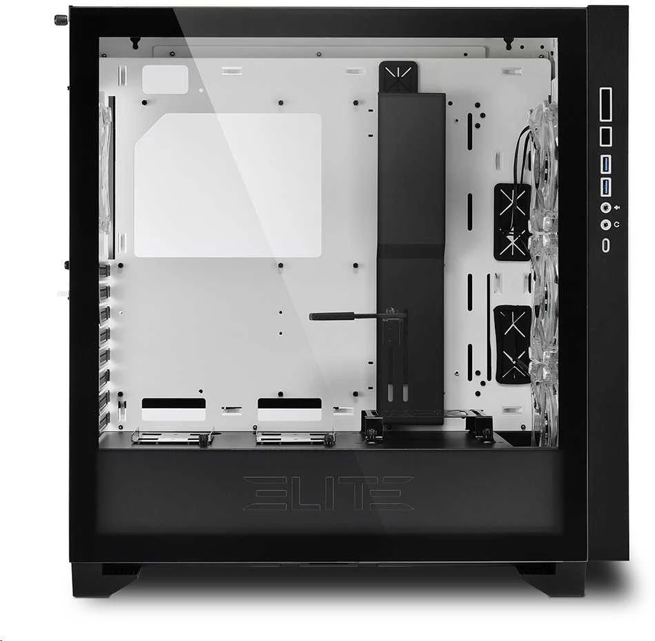 Sharkoon ELITE SHARK CA300H , Big-Tower-case - baltas, 2x gehrtetes Glas