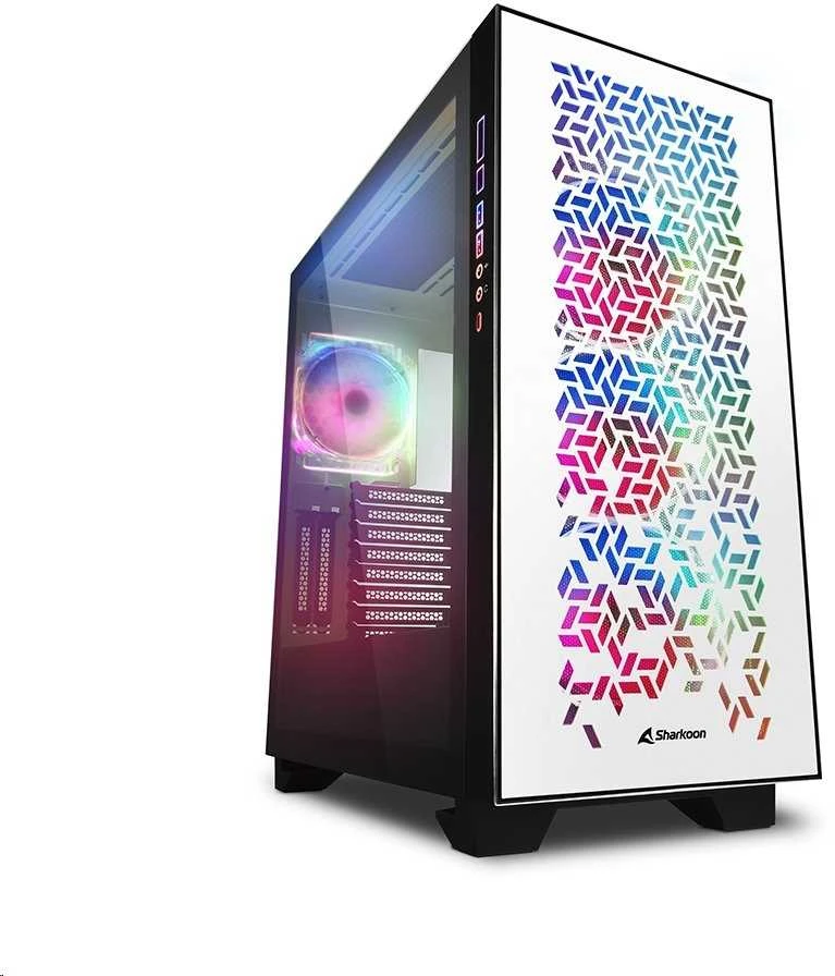 Sharkoon ELITE SHARK CA300H , Big-Tower-case - baltas, 2x gehrtetes Glas
