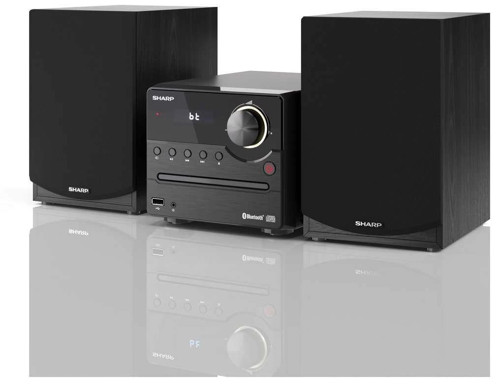 Muzikinis centras Sharp XL-B512(BK) Hi-Fi Micro System, CD/FM/USB/Bluetooth v5.0, 45W, Juodas | Sharp | Hi-Fi Micro System | XL-B512(BK) | Juodas | USB port | AUX in | Bluetooth | CD grotuvas | FM radio | Belaidė jungtis