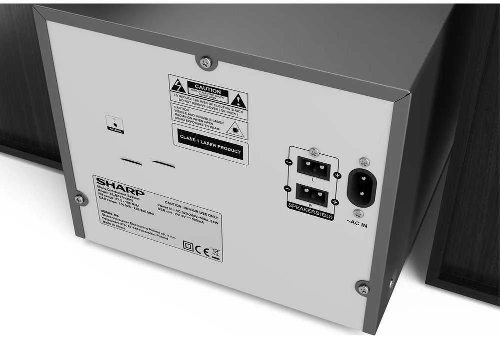 Muzikinis centras Sharp XL-B517D(BK) Hi-Fi Micro System, CD/FM/USB/Bluetooth v5.0, Aux-in, 45W, Juodas | Sharp | Hi-Fi Micro System | XL-B517D(BK) | Juodas | USB port | AUX in | Bluetooth | CD grotuvas | FM radio | Belaidė jungtis