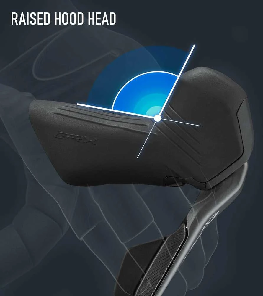 SHIMANO stabdžių komplektas GRX Di2 BR-RX820/ST-RX825 priekinis BR/kairysis ST FLAT MOUNT polimeras su aušintuvu SMBH90/1000m