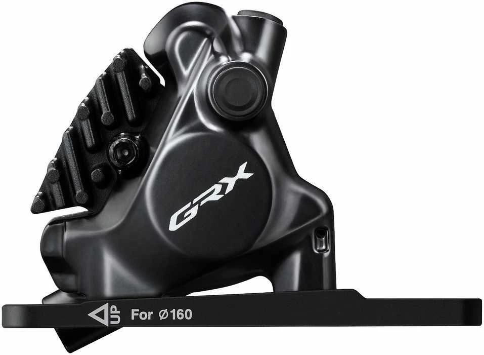 SHIMANO stabdžių komplektas GRX Di2 BR-RX820/ST-RX825 priekinis BR/kairysis ST FLAT MOUNT polimeras su aušintuvu SMBH90/1000m