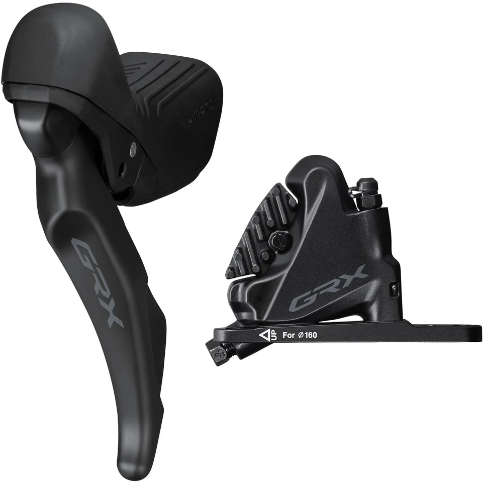 SHIMANO stabdžių komplektas GRX BR-RX400+ST-RX610 priekinis/kairysis J-kit (ST) polimeras + chl BH90/100cm 160mm k