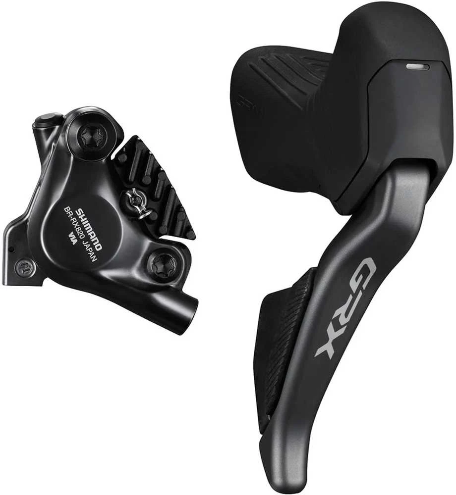 SHIMANO stabdžių komplektas GRX Di2 BR-RX820/ST-RX825 galiniai BR/dešiniai ST FLAT MOUNT polimerai su aušintuvu SMBH90/1700m