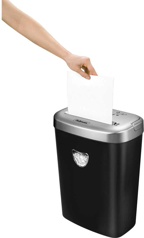 Fellowes Powershred | 53C | Juodas | 23 L | Kompaktinių diskų smulkinimas | Kreditinių kortelių smulkinimas | Popieriaus apdorojimo standartas / išvestis 10 lapų per eigą | Skersinio pjovimo smulkintuvas