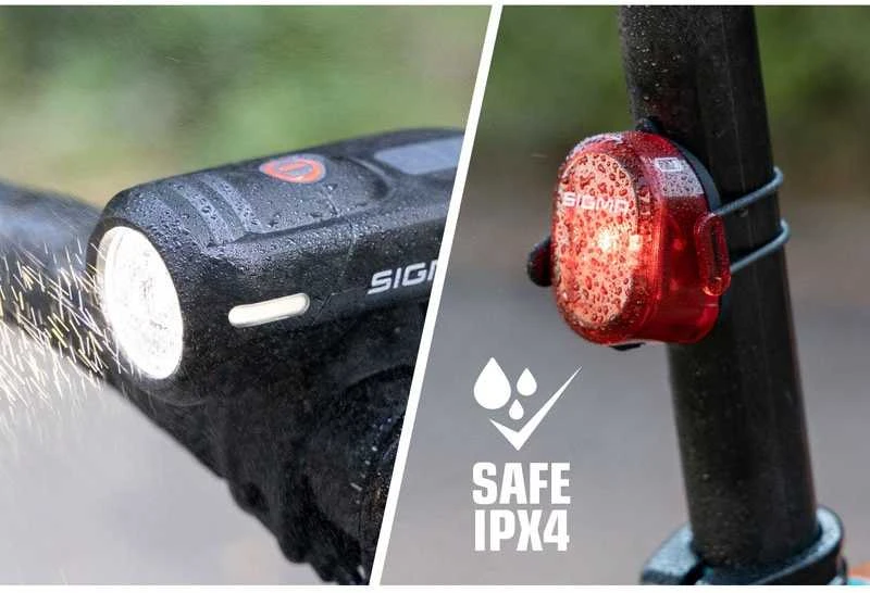 SIGMA AURA 45 USB priekinis žibintas + NUGGET II galinis žibintas