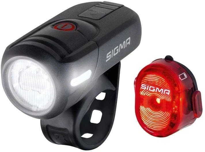 SIGMA AURA 45 USB priekinis žibintas + NUGGET II galinis žibintas