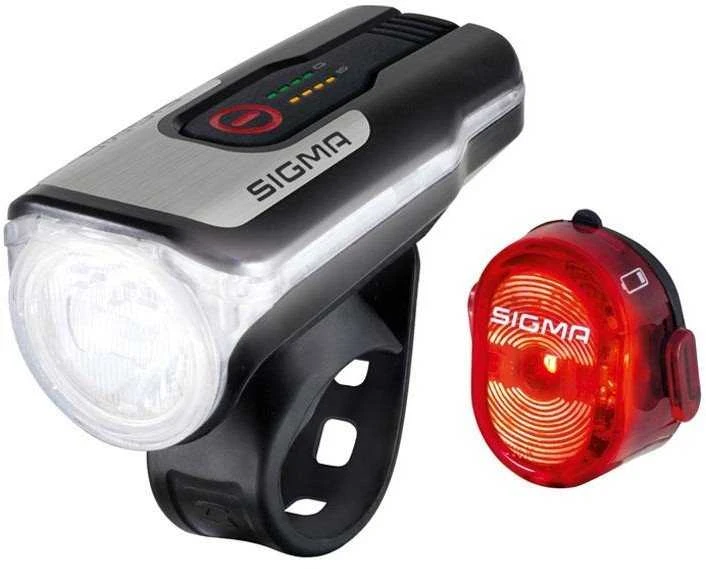SIGMA AURA 80 USB priekinis žibintas + NUGGET II galinis žibintas