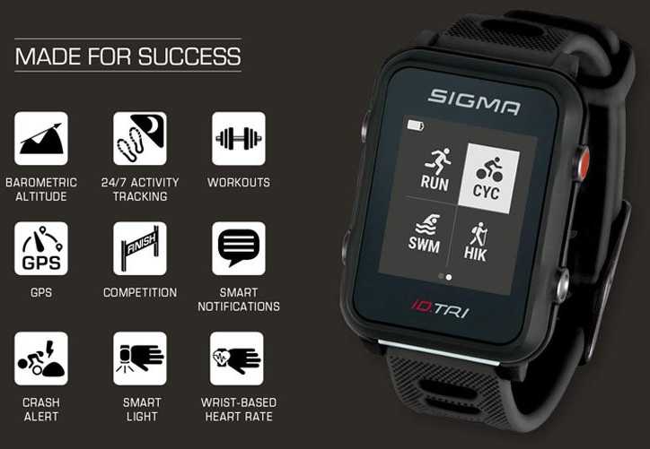 Išmanusis laikrodis Sigma Širdies ritmo monitorius iD.TRI BASIC Juodas 24200