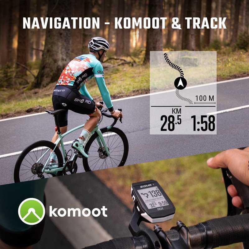 Dviračio kompiuteris SIGMA ROX 11.1 Evo GPS Juodas HR Set
