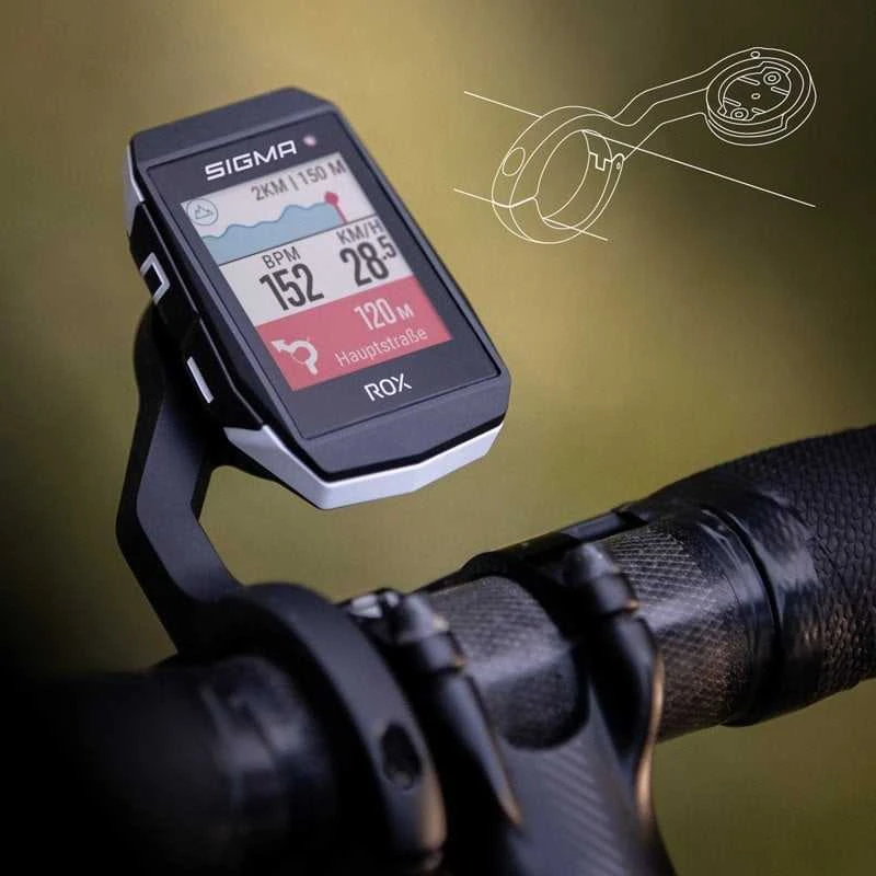 Dviračio kompiuteris SIGMA ROX 11.1 Evo GPS Baltas Sensor Set