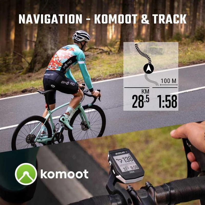 Dviračio kompiuteris SIGMA ROX 11.1 Evo GPS Juodas Sensor Set