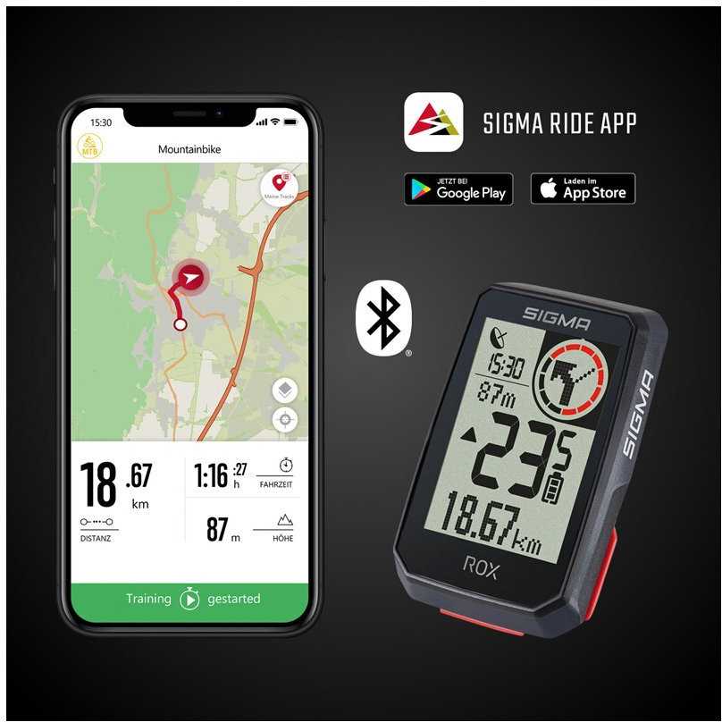 Sigma ROX 2.0 GPS dviračio kompiuteris, Baltas