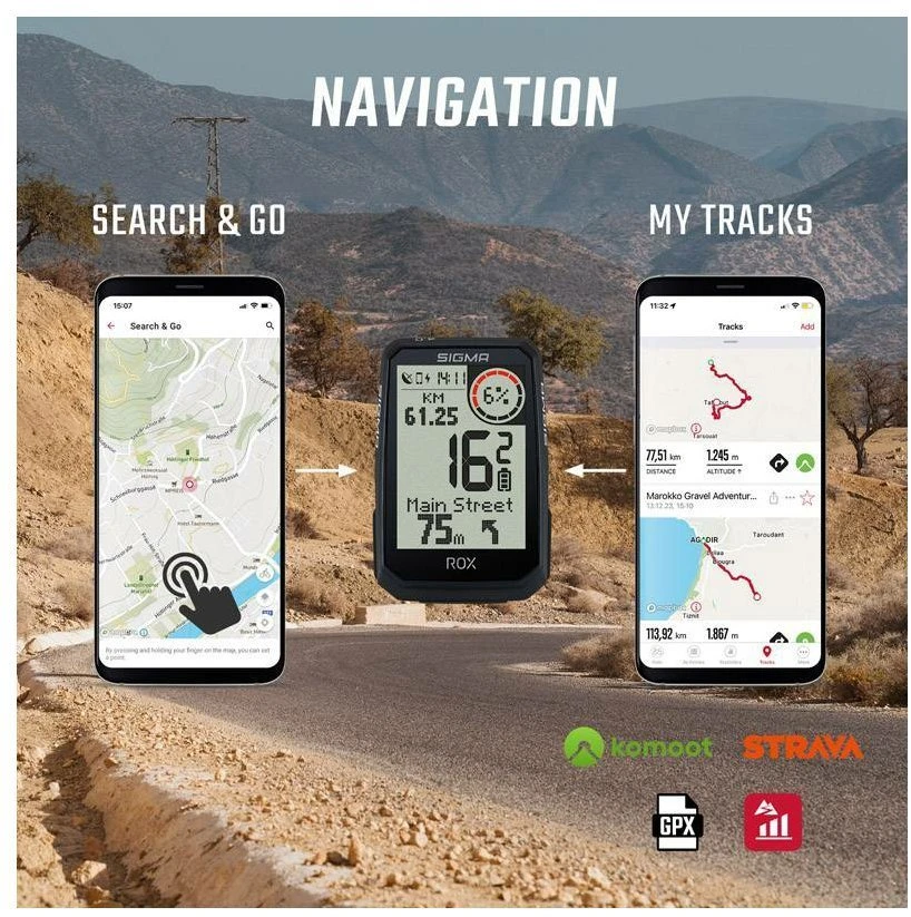 Dviračio kompiuteris SIGMA ROX 4.0 Endurance GPS juodas