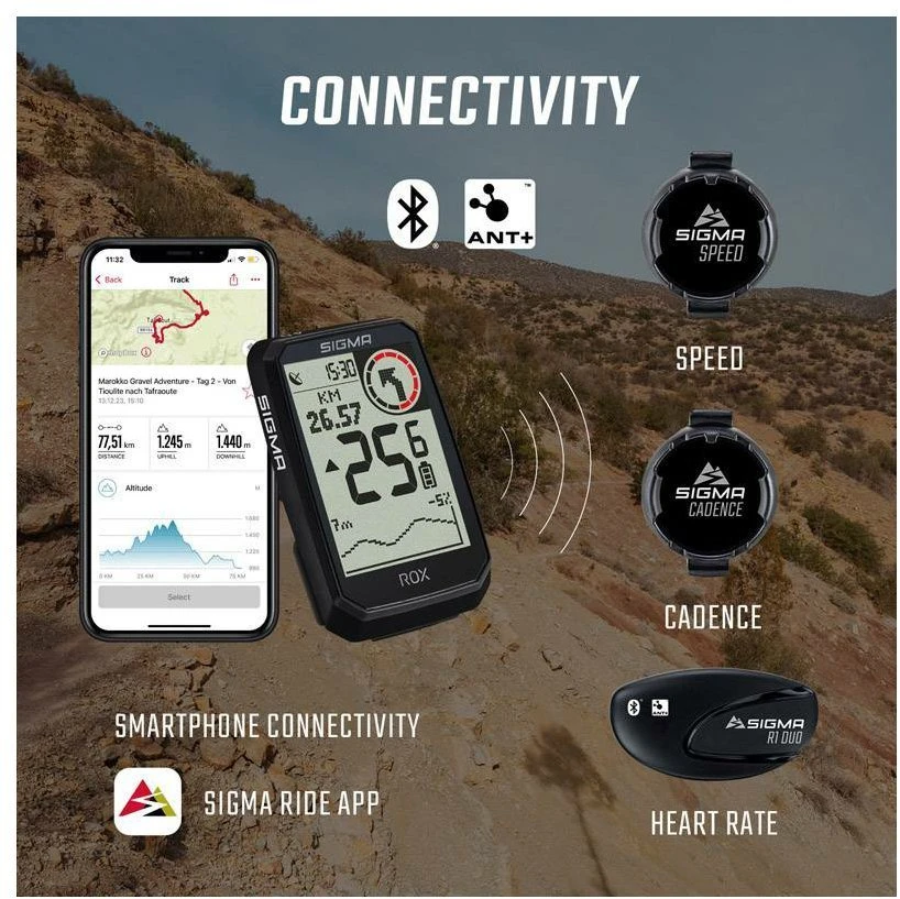 Dviračio kompiuteris SIGMA ROX 4.0 Endurance GPS juodas