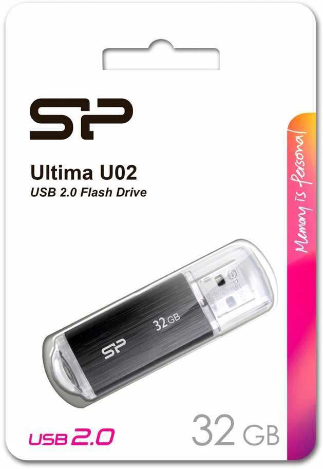 Silicon Power | Ultima U02 | 32 GB | USB Type-A | Juodas