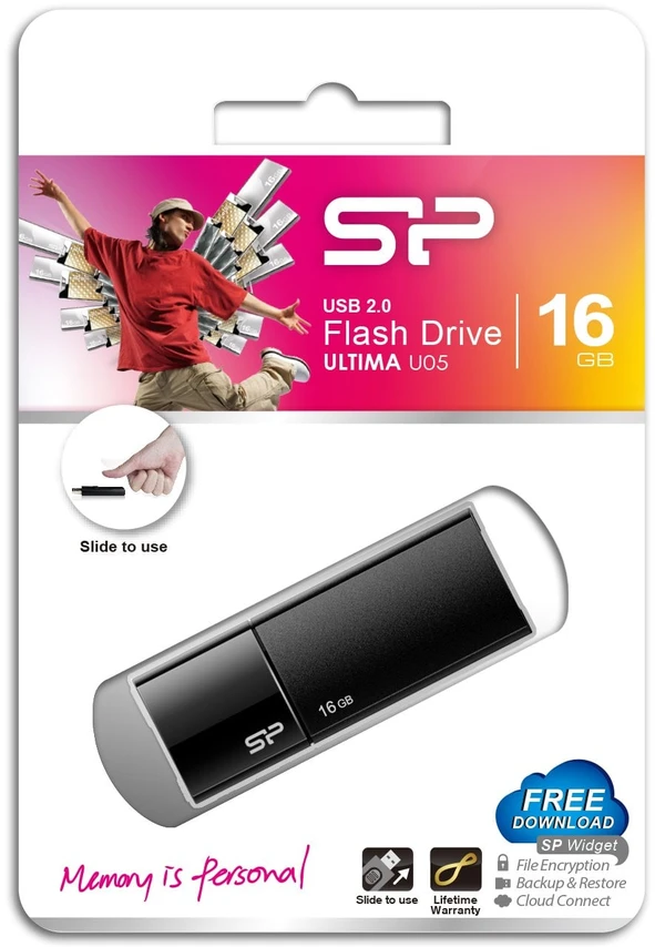 Silicon Power | Ultima U05 | 16 GB | USB Type-A | Juodas