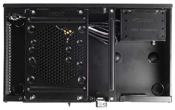 PC korpusas Silverstone Silent SST-ML05B Milo Slim HTPC Mini-ITX, juodas