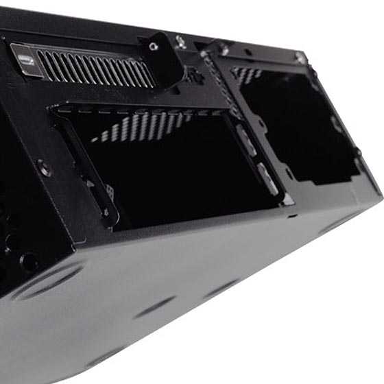 PC korpusas Silverstone Silent SST-ML05B Milo Slim HTPC Mini-ITX, juodas