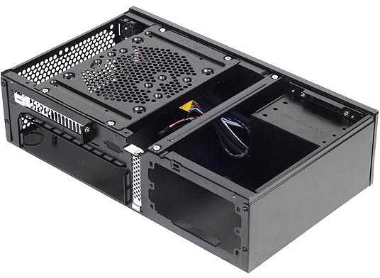 PC korpusas Silverstone Silent SST-ML05B Milo Slim HTPC Mini-ITX, juodas