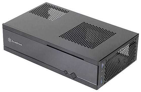 PC korpusas Silverstone Silent SST-ML05B Milo Slim HTPC Mini-ITX, juodas