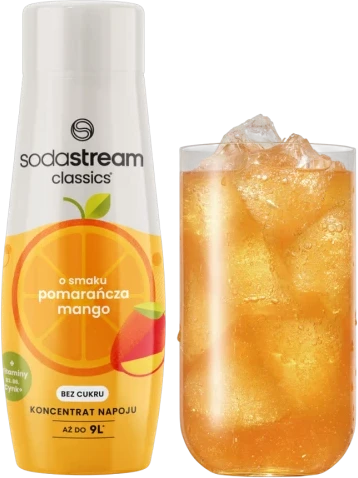Becukris apelsinų ir mangų skonio sirupas SodaStream Classics Orange Mango Zero, 440 ml