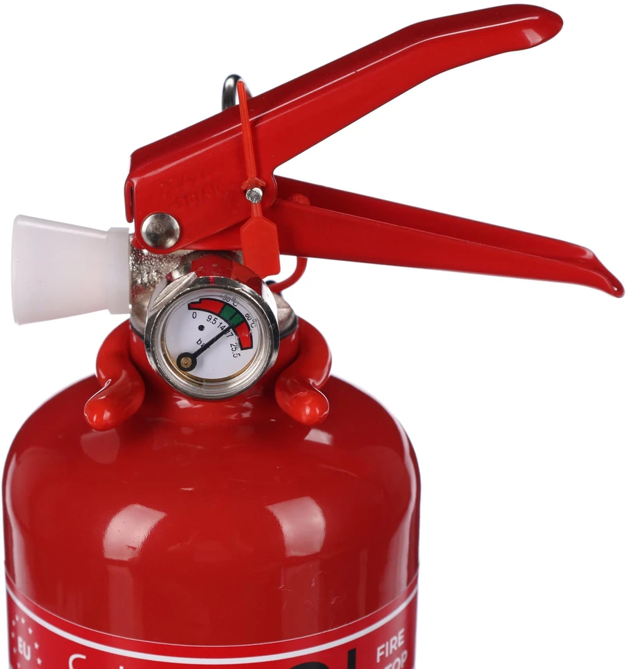 SIXTOL FIRE STOP 1kg ABC miltelinis gesintuvas, metalinis, su metaliniu laikikliu