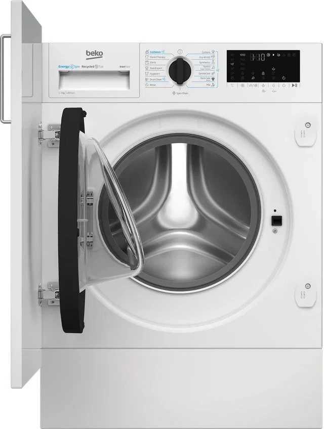 BEKO | Skalbimo mašina | B3WBT671415W | Energinio efektyvumo klasė A | Priekinio pakrovimo | Skalbimo talpa 7kg | 1200 aps./min. | Gylis 55 cm | Plotis 60 cm | Skaitmeninė | Garų funkcija