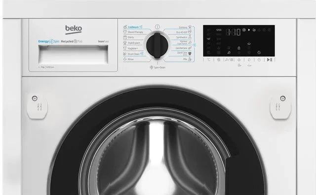 BEKO | Skalbimo mašina | B3WBT671415W | Energinio efektyvumo klasė A | Priekinio pakrovimo | Skalbimo talpa 7kg | 1200 aps./min. | Gylis 55 cm | Plotis 60 cm | Skaitmeninė | Garų funkcija