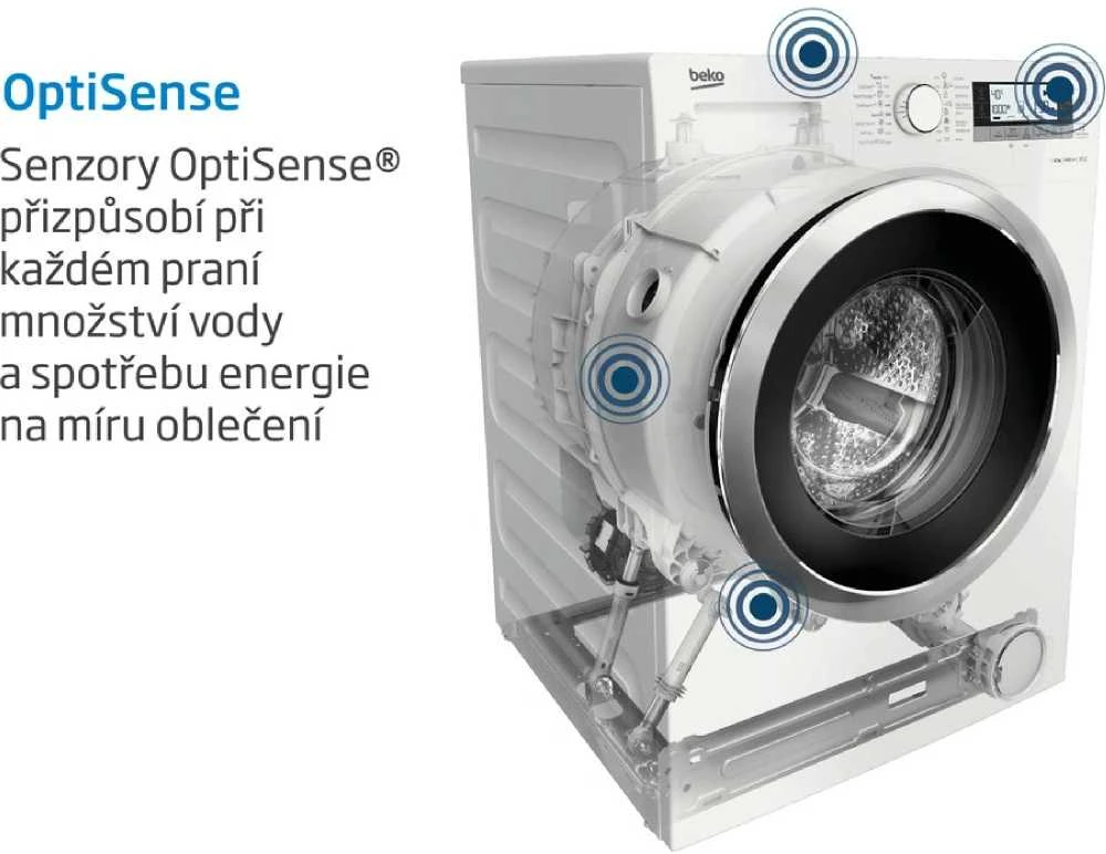 BEKO Skalbimo mašina BM3WFSU37013WW, 7kg, Energy class A, 49.6 cm, 1000 rpm, Inverter motor, Steam Cure