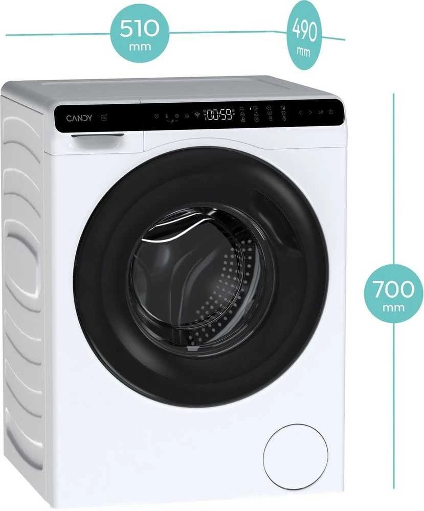 „Candy CW50BP12307U1S“ 5kg 1200 aps./min. A klasės mini skalbimo mašina su priekiniu pakrovimu