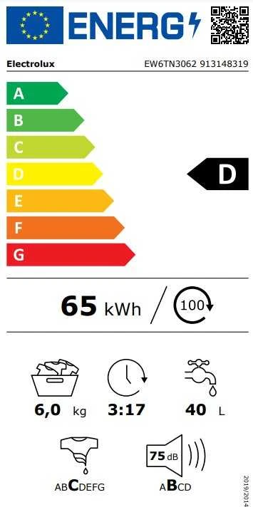 Skalbimo mašina Electrolux EW6TN3062