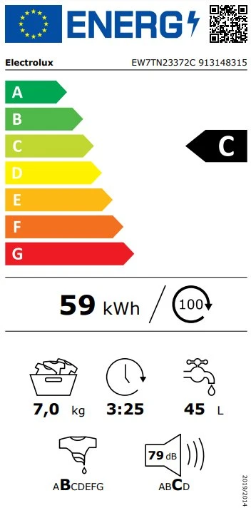 Skalbimo mašina Electrolux EW7TN23372C